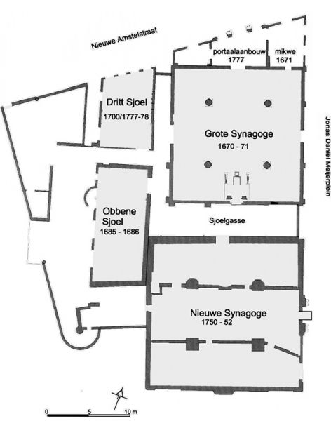 Plattegrond synagogencomplex