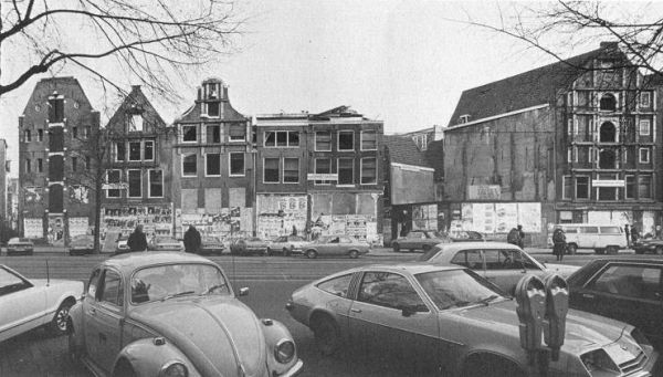 Het Blaeu Erf-complex (NZ Voorburgwal 87-89-91-93-95-97-99) vóór restauratie.