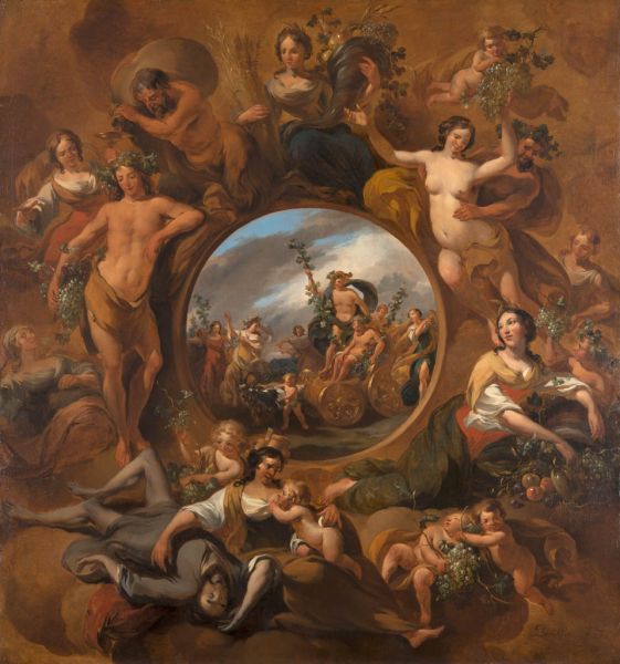 Bovendeurstuk Herfst / Aarde, Nicolaes Berchem, 1670 (bewaard in het Mauritshuis, Den Haag)