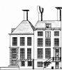 Thorbeckeplein 17-19 / Herengracht 563. Tekening uit het Grachtenboek van Caspar Philips.