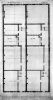 Plattegrond van twee huurhuizen aan de Oude Turfmarkt. Ontwerptekening van Philips Vingboons