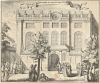 De voorhof en de vrouweningang van de Portugese Synagoge. Romeyn de Hooghe, ca. 1695