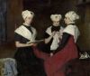 Drie meisjes uit het Amsterdamse Burgerweeshuis, Thérèse Schwartze, 1885