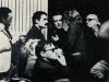 Teach-in tegen de Vijzelbank, in Krasnapolsky in dec. 1966 met J.J. Vriend, Jasper Grootveld en Aldo van Eyck (uit: Amsterdam door de BANK genomen)