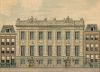Een van de eerste ontwerpen voor Herengracht 206-214. De naam van de bank is nog niet veranderd.