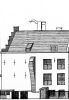 Herengracht 2 zijgevel aan de Brouwersgracht. Tekening uit het Grachtenboek van Caspar Philips