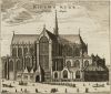 De Nieuwe Kerk op de Dam. Prent van Jan Veenhuysen uit Commelin, 1665
