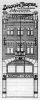Promotietekening van de voorgevel van Bioscope Theater van Nöggerath, 1907 (Reguliersbreestraat 34)