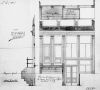 Wijziging van de onderpui. Tekening architect J.G. de Vries