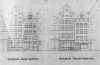 Bouwtekening voorgevels, oude en nieuwe toestand