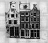 Vijzelgracht 1-3-5. Bouwtekening Stadsherstel (Pandenarchief)
