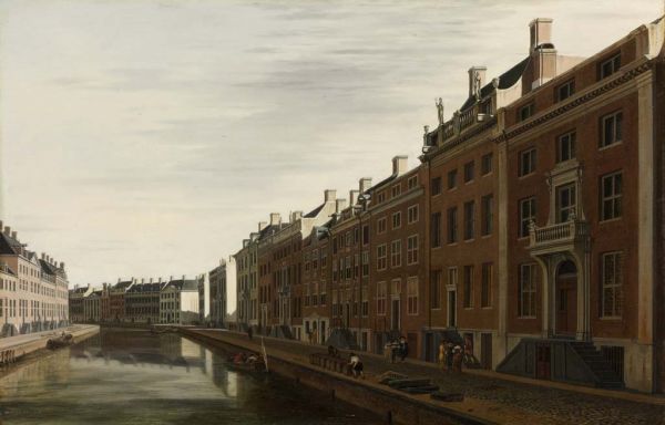 Gerrit Berckheyde, De Bocht van de Herengracht, 1672, olieverf op paneel (Rijksmuseum)